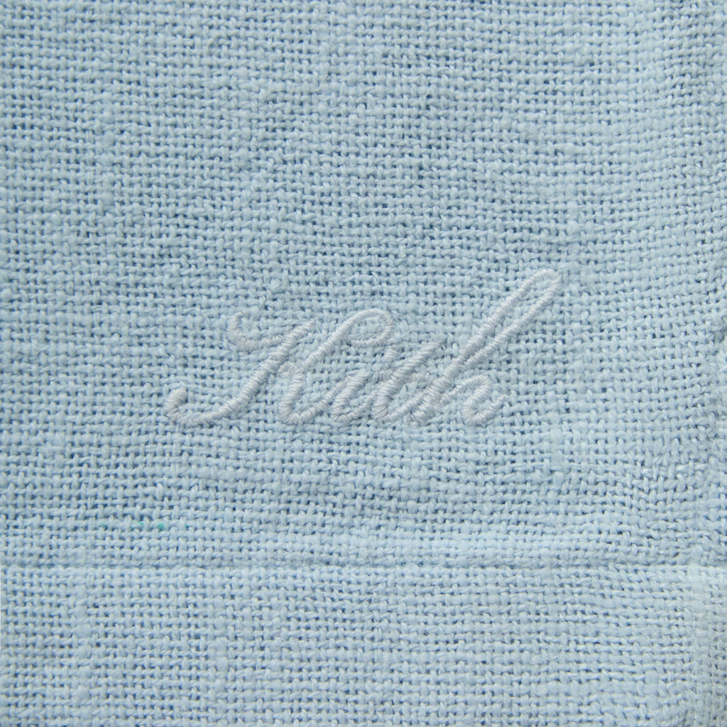 Kith Soft Woven Cropped Beckham Camp Collar Shirt - Light Indigo