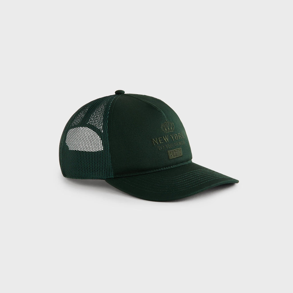 Kith New York To The World Relaxed Twill Nolan Trucker Hat - Stadium