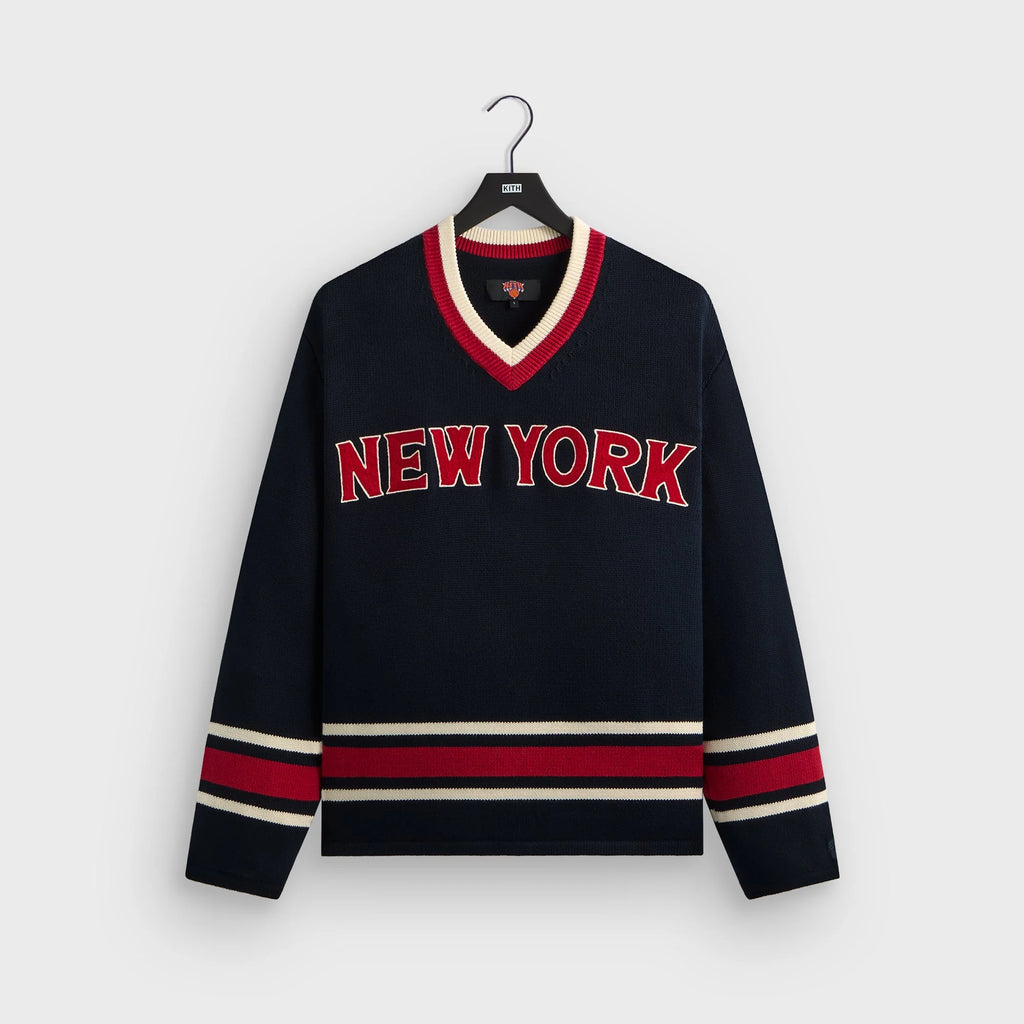 Kith for the New York Knicks Classic Beau Knit Sweater - Nocturnal