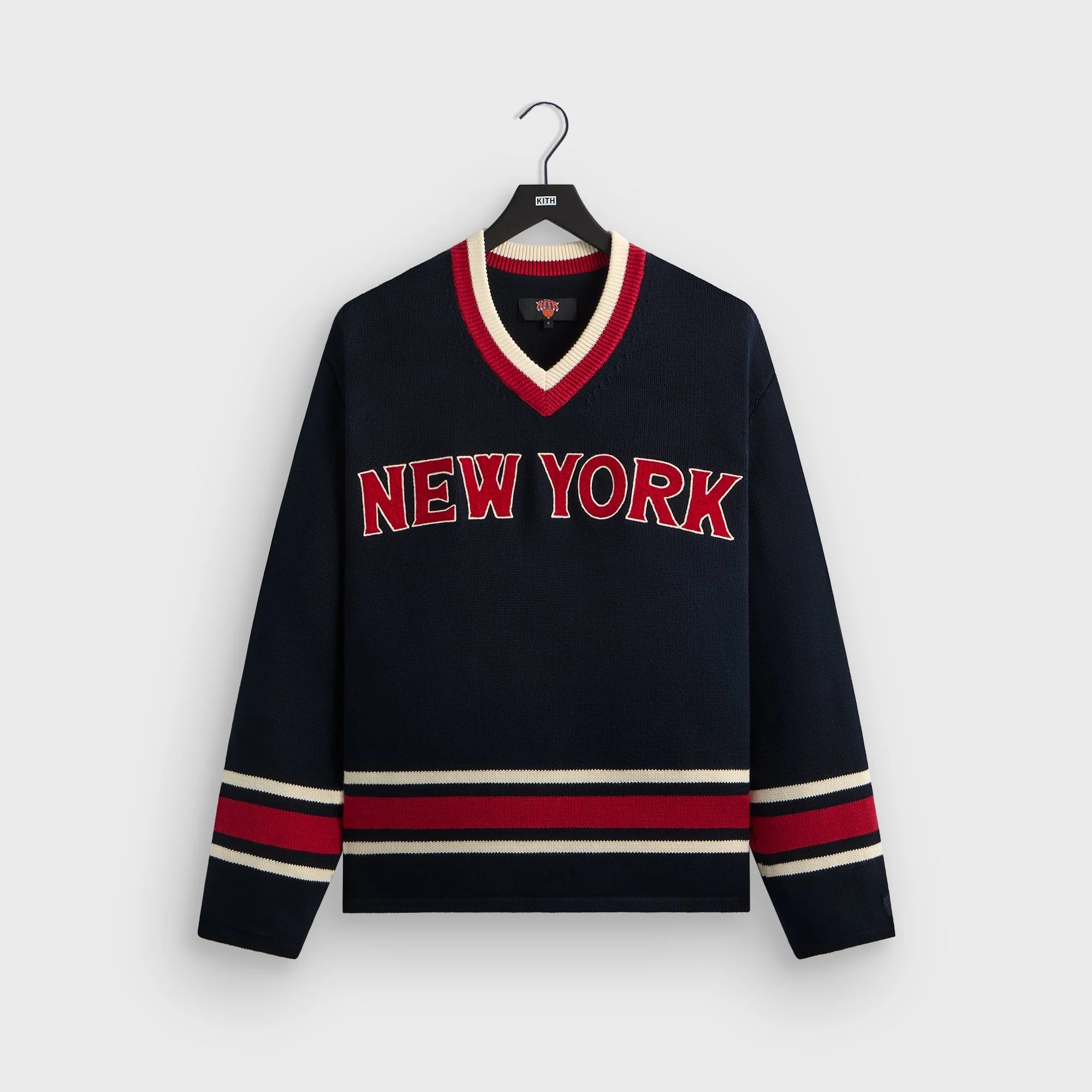 Kith for the New York Knicks Classic Beau Knit Sweater - Nocturnal