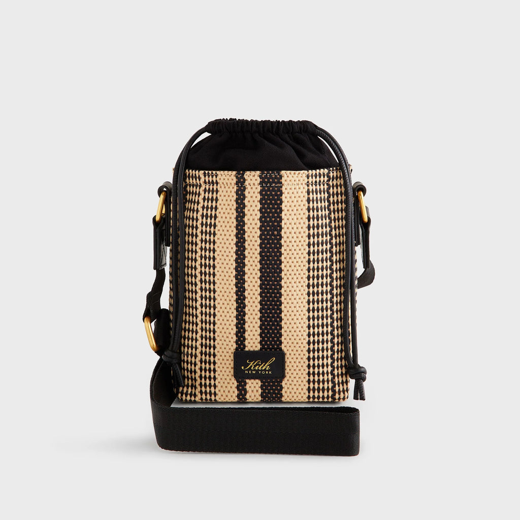 Kith Striped Raffia Drawstring Pouch - Radiant