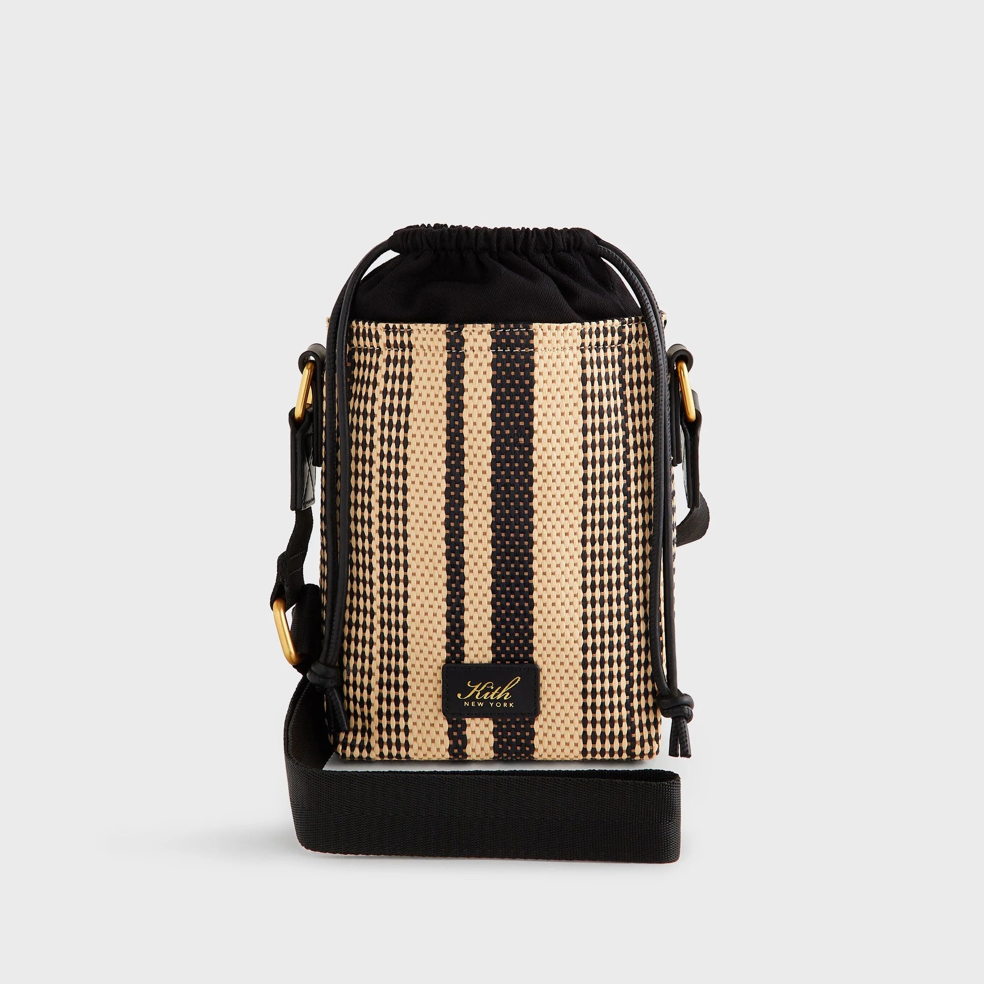 Kith Striped Raffia Drawstring Pouch - Radiant