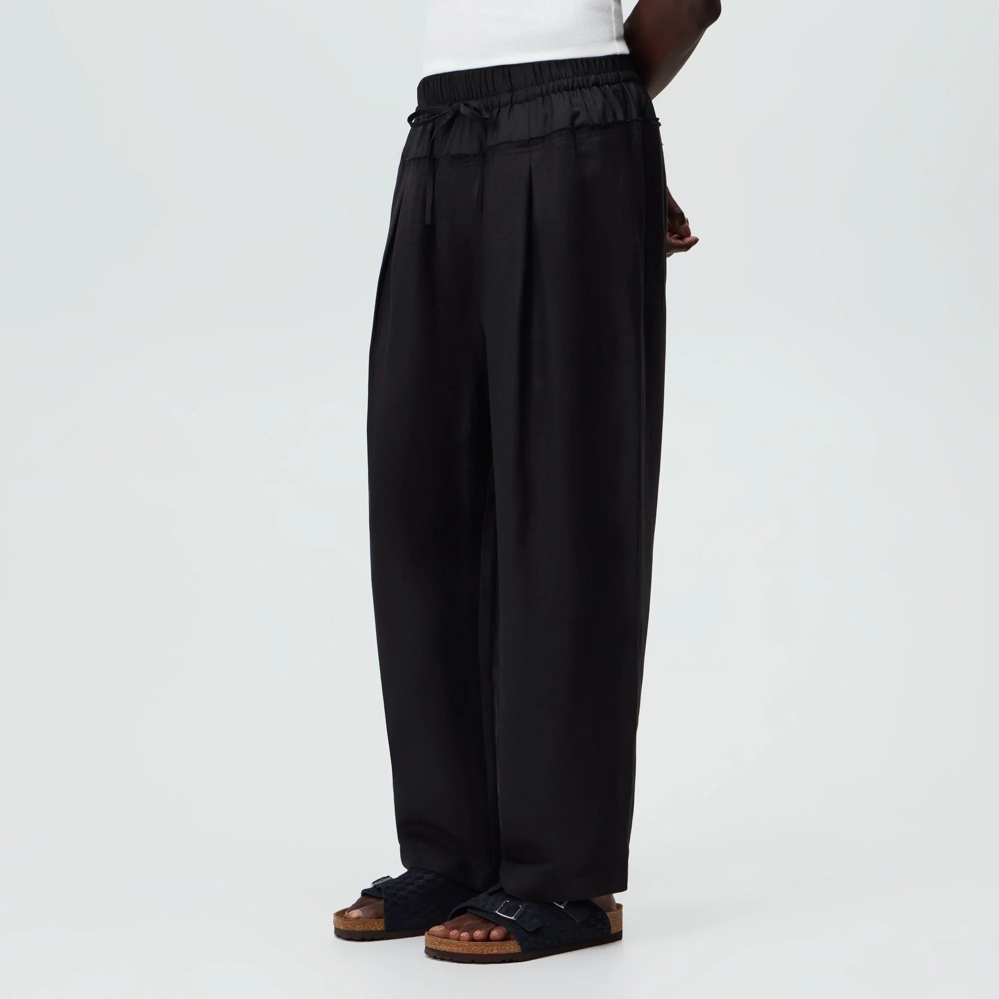&Kin Linen Viscose Twill Emil Pant - Black