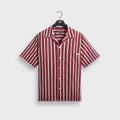 Kith Barre Stripe Thompson Camp Collar Shirt - Plum