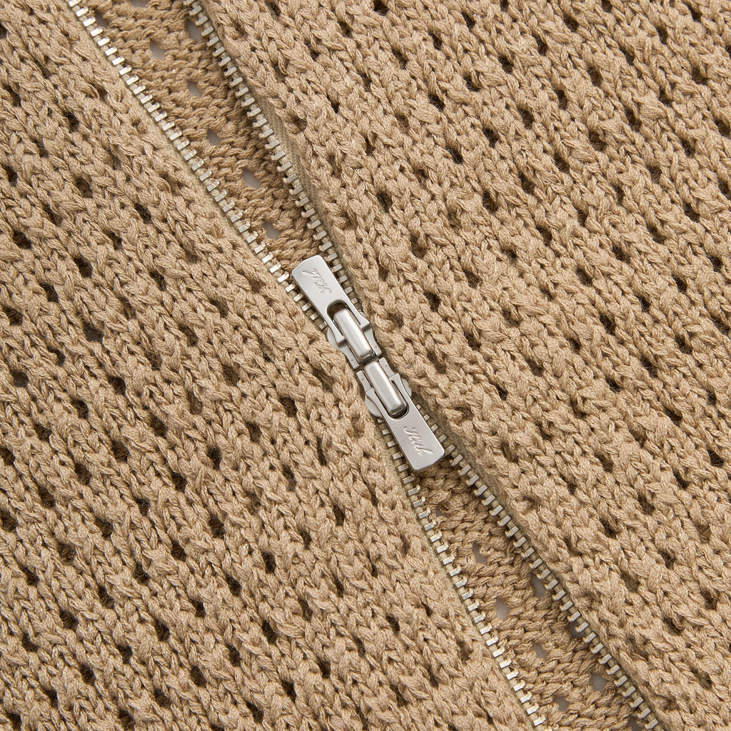 Kith Crochet Luke Zip Front Sweater - Durum