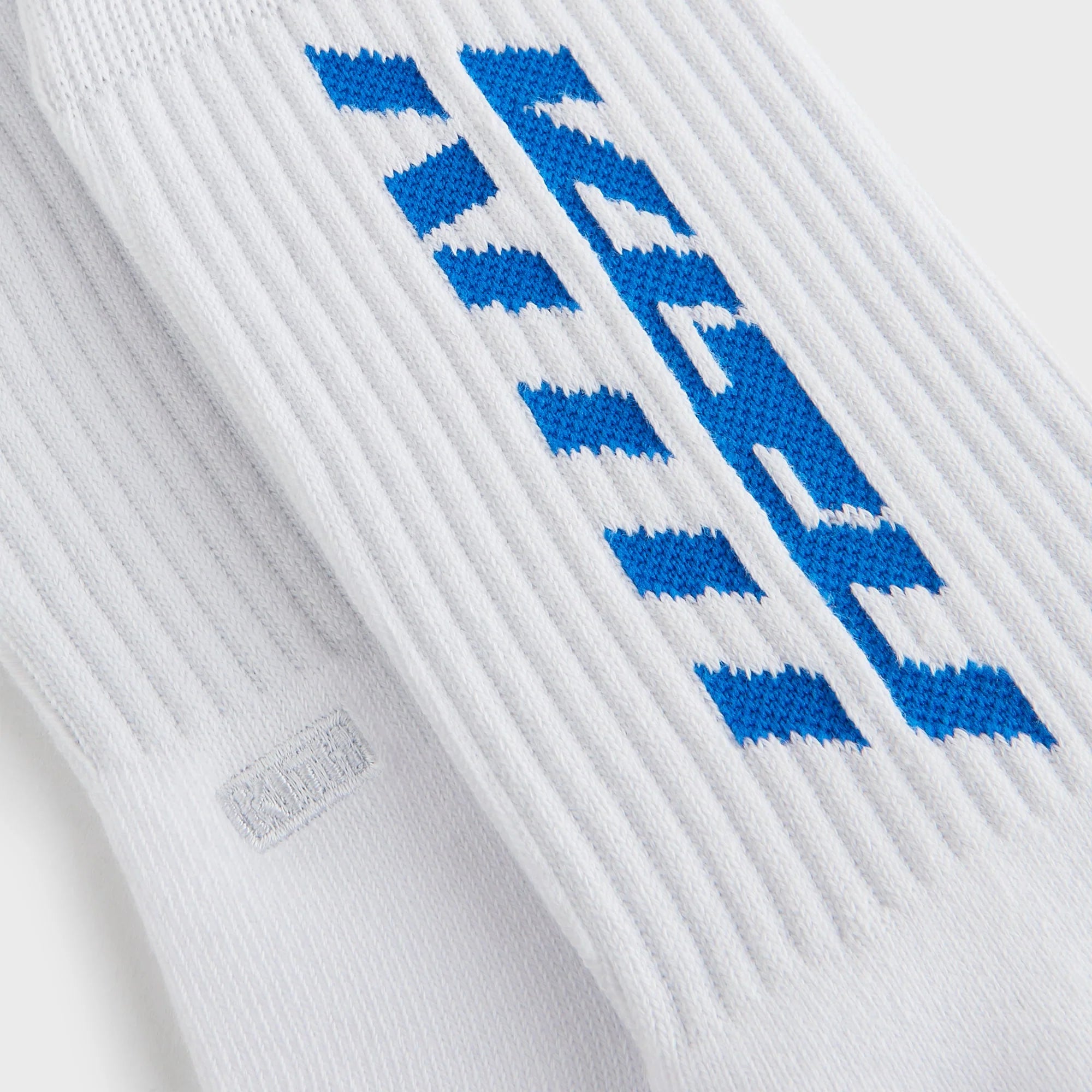 Kith Fast Logo Cotton Crew Socks - White