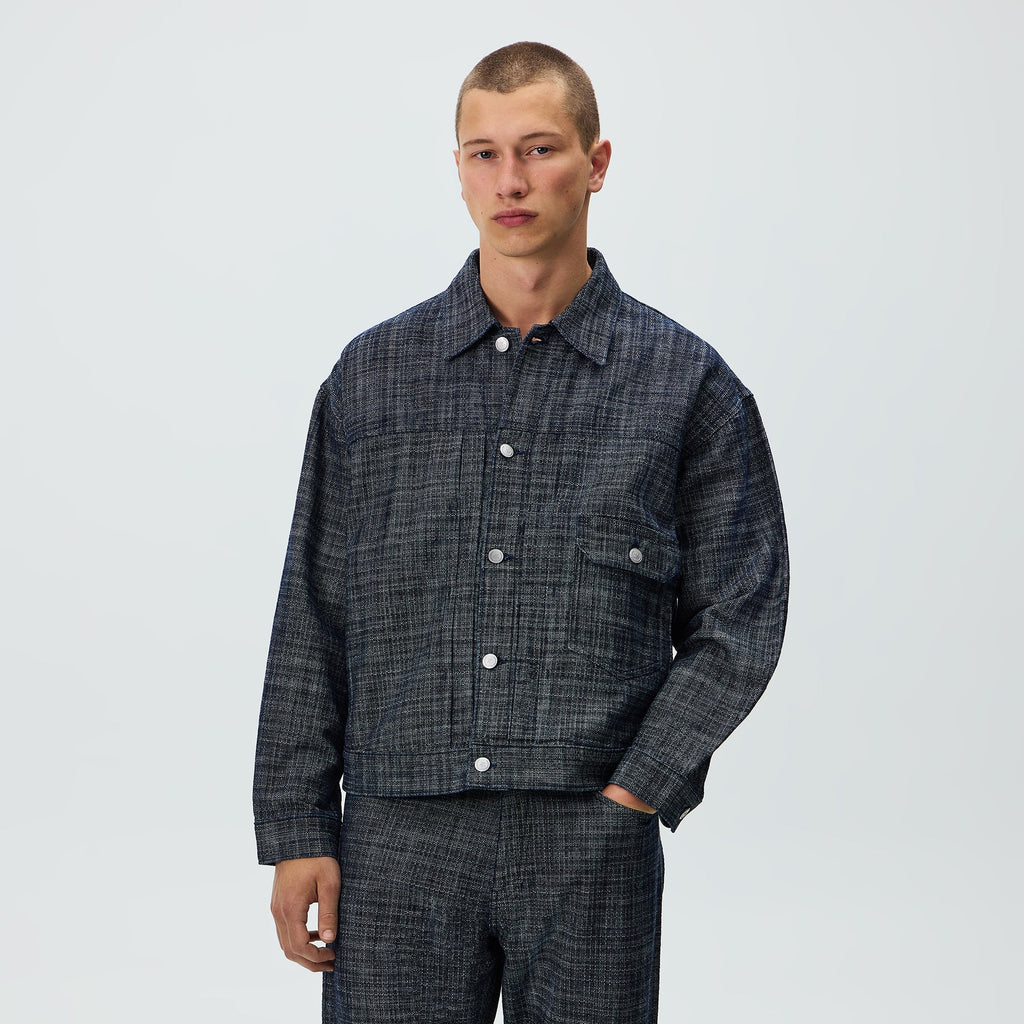 Kith Textured Indigo Alonzo Jacket - Dark Indigo