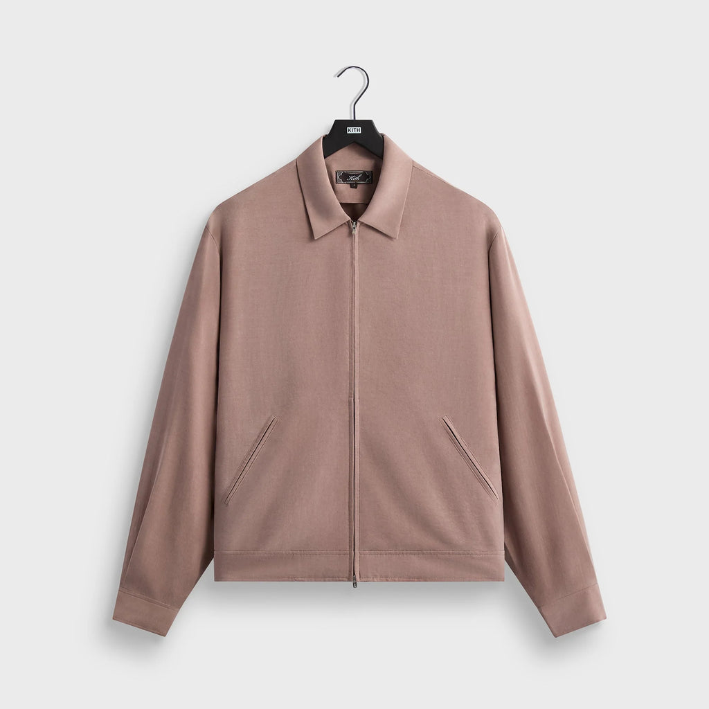 Kith Cupro Linen Connor Blouson Jacket - Dusty Mauve