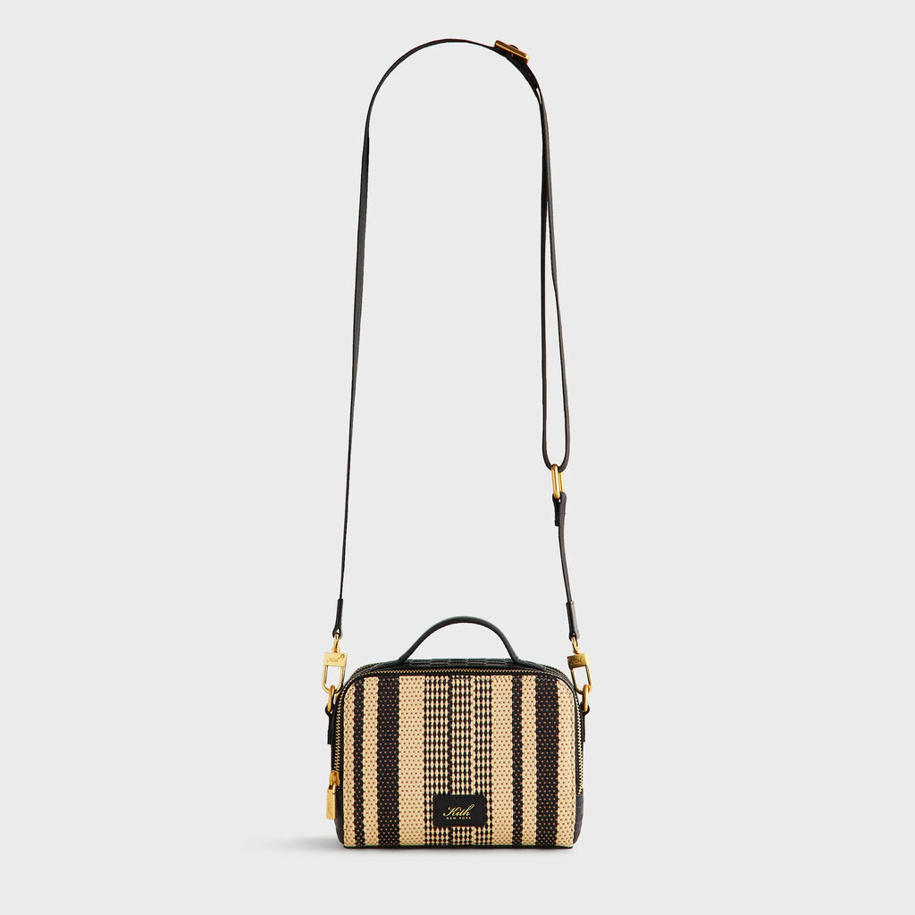 Kith Striped Raffia Double Zip Crossbody - Radiant