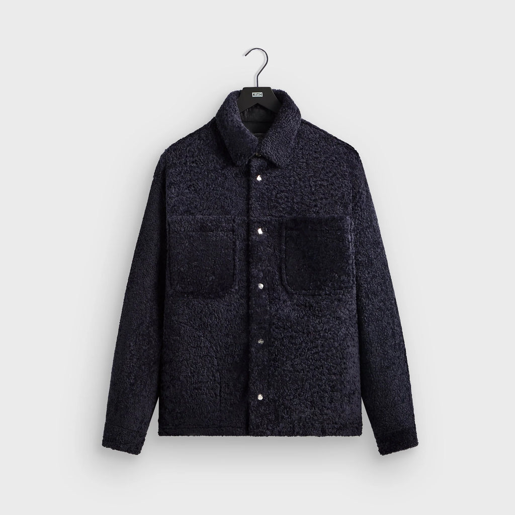 Kith Shearling Ace Shirt Jacket - Ink