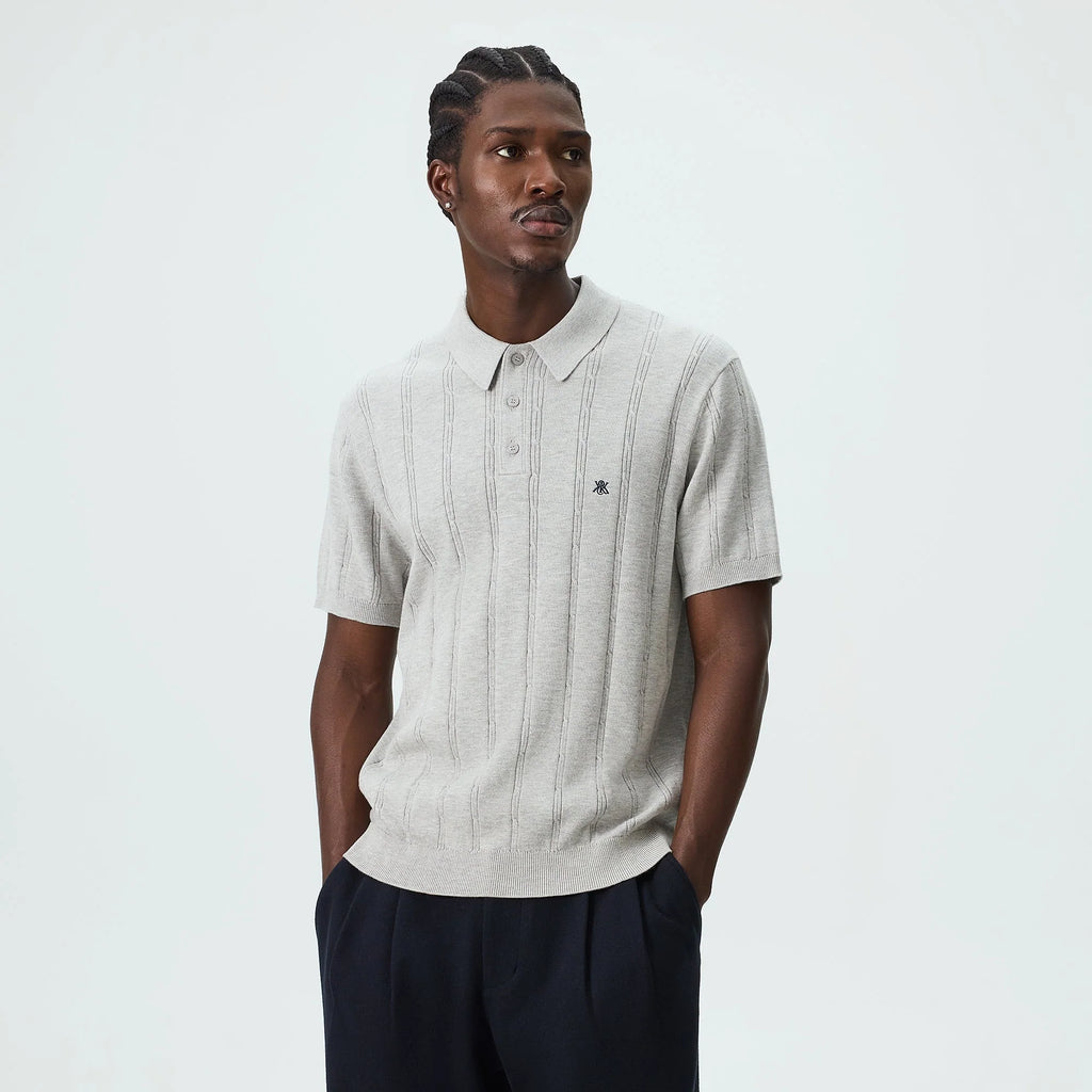 Kith Tilden Polo - Light Heather Grey