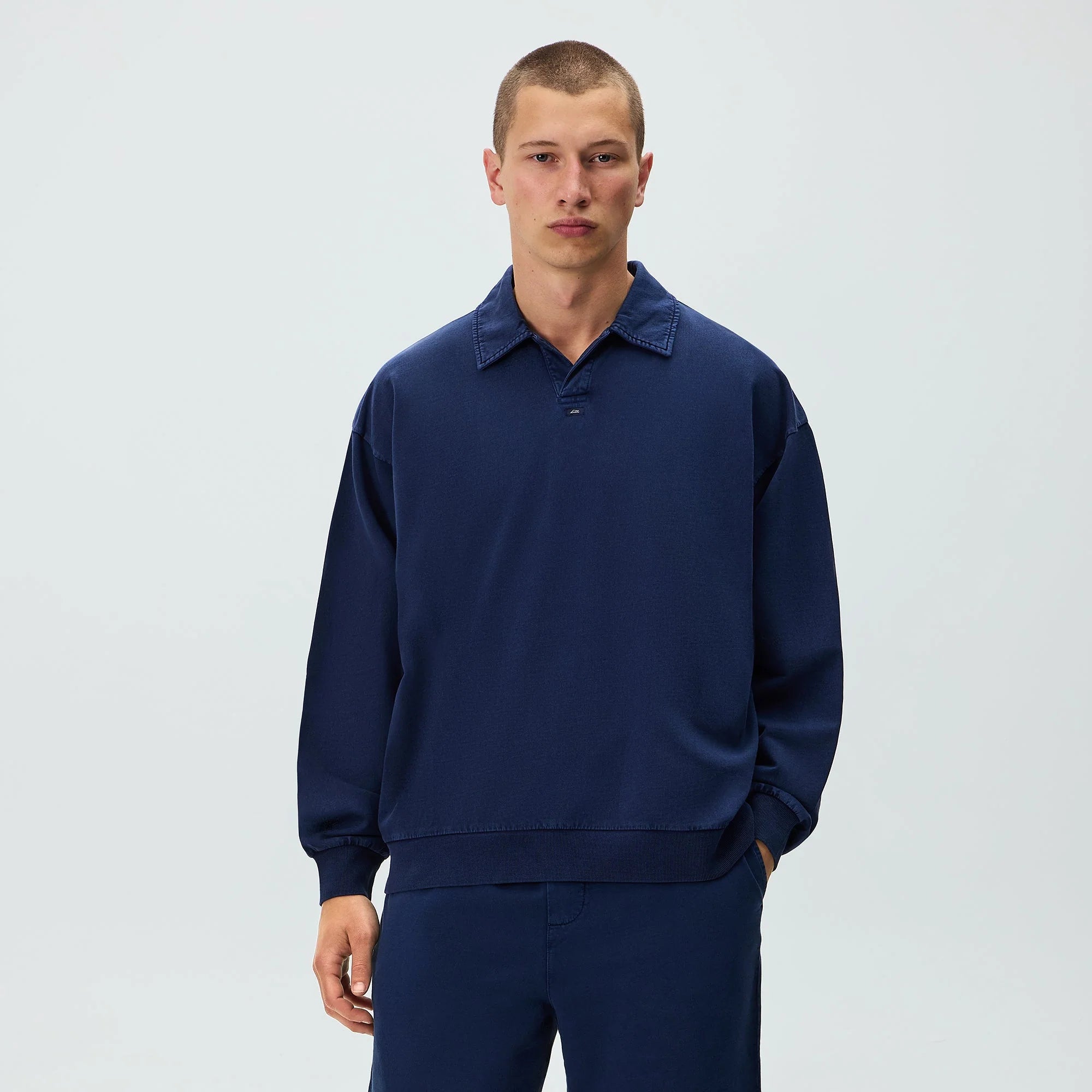 Kith Indigo Micro Fleece Nelson Pullover - Dark Indigo