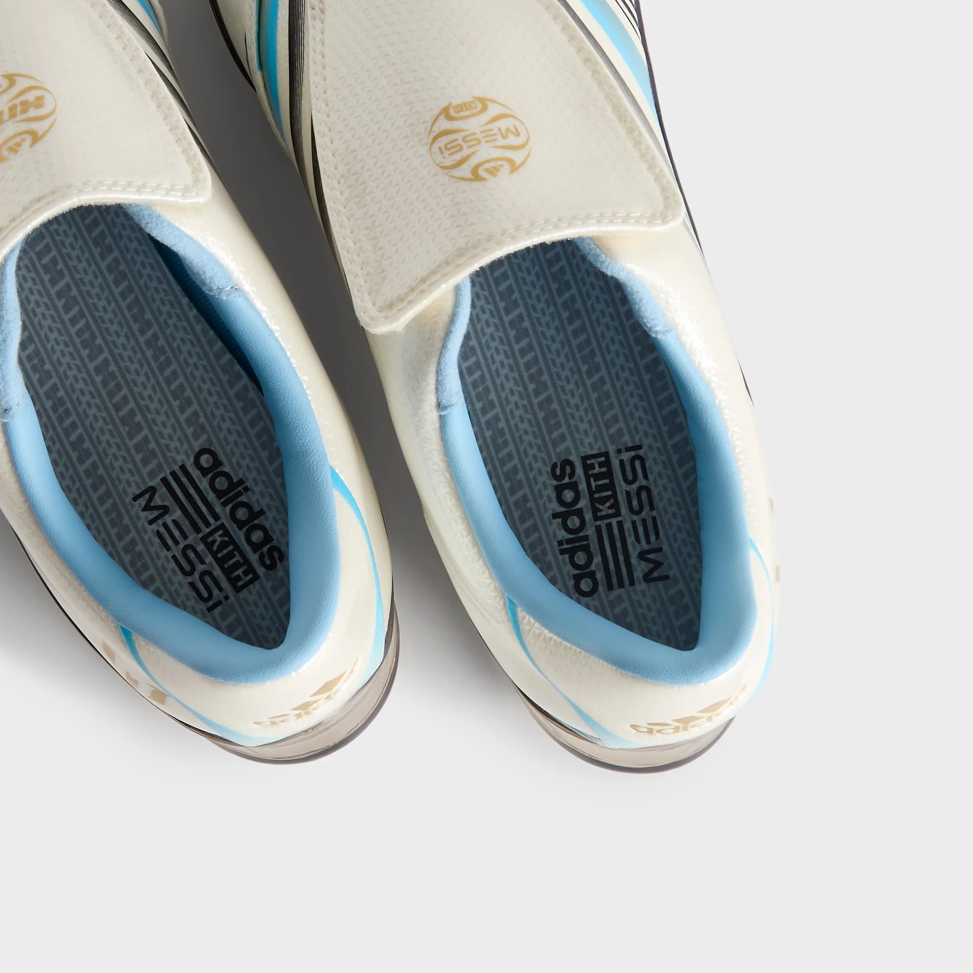 Kith & Messi for adidas Football F50 Inframe - Off White / Clear Blue / Metallic Gold