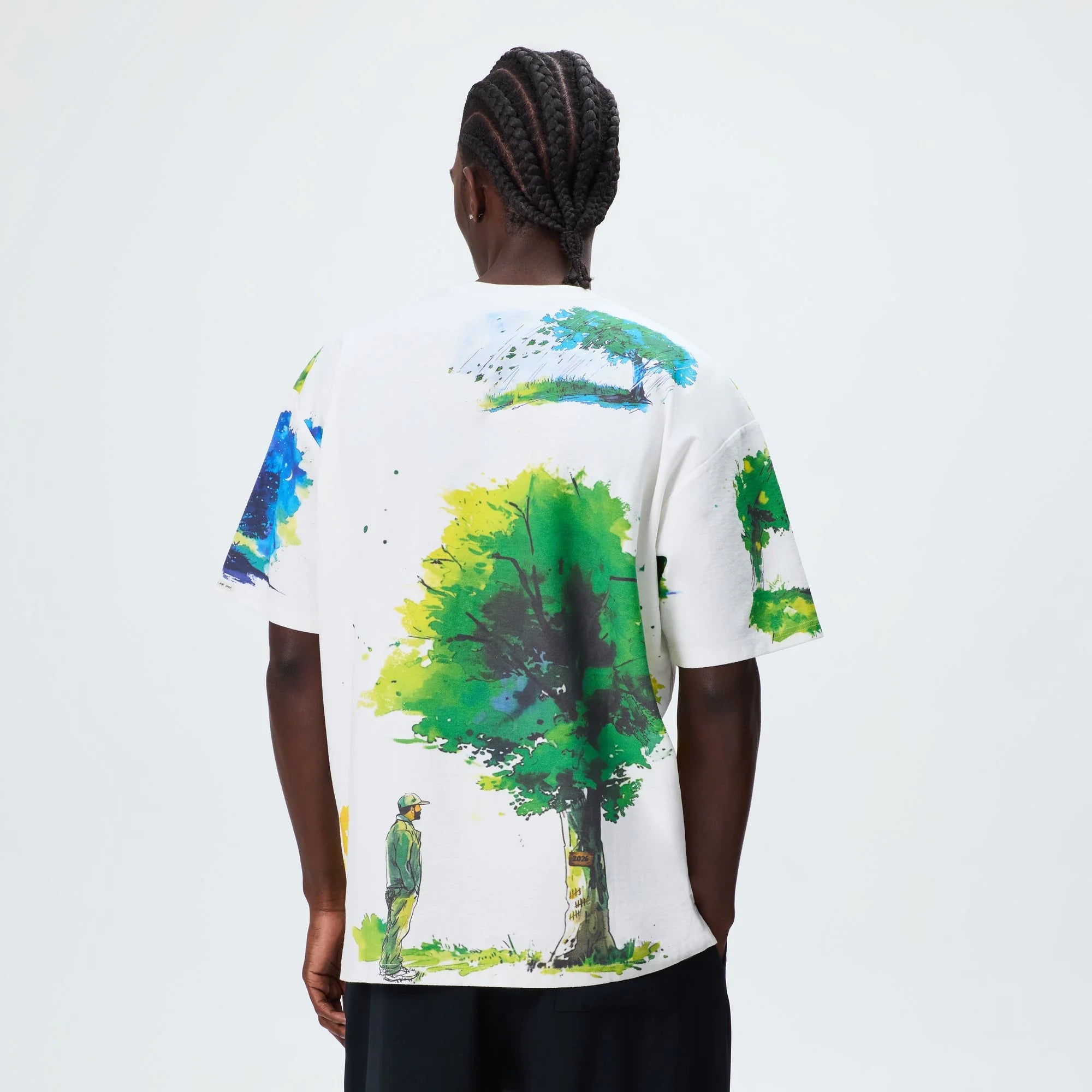 Kith & New Balance Watercolor Quinn Tee - White
