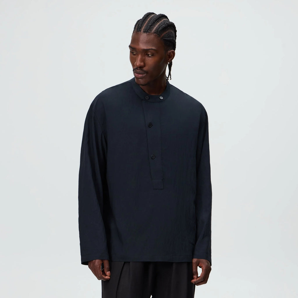 &Kin Wrinkle Cupro Leven Shirt - Black