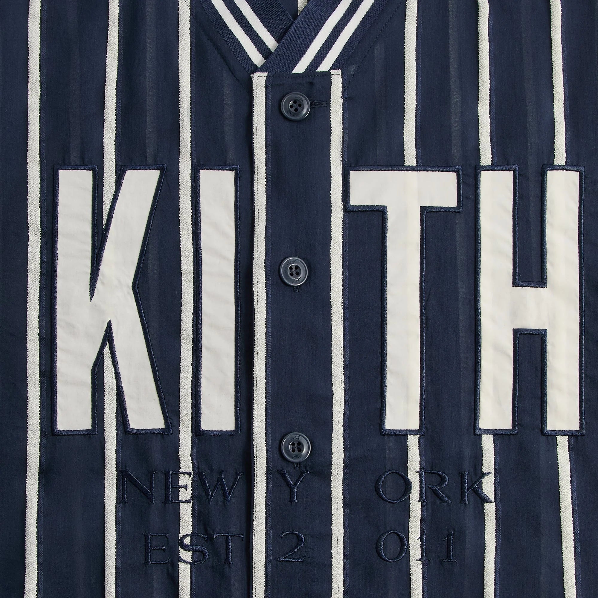 Kith Silk Linen Chenille Stripe Pacey Shirt - Nocturnal