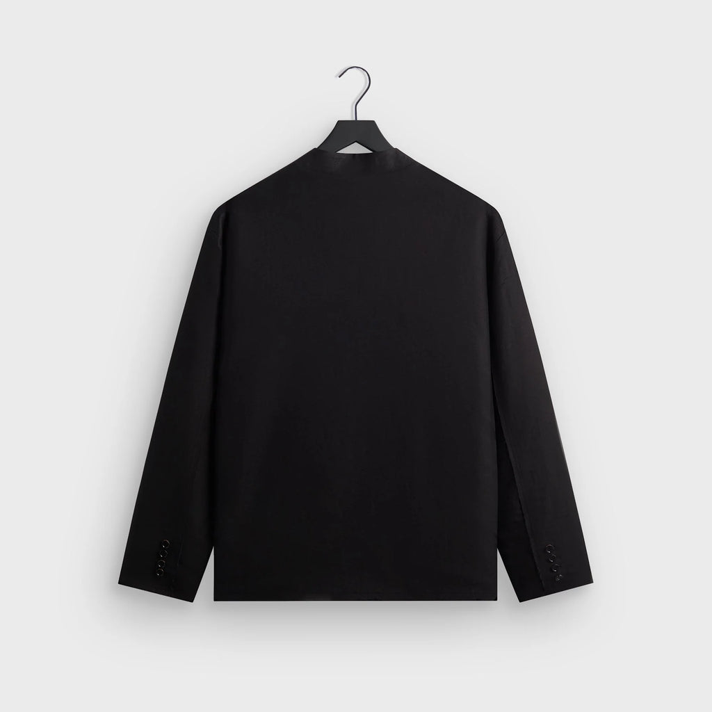 &Kin Long Sleeve Linen Viscose Twill Mathis Shirt - Black