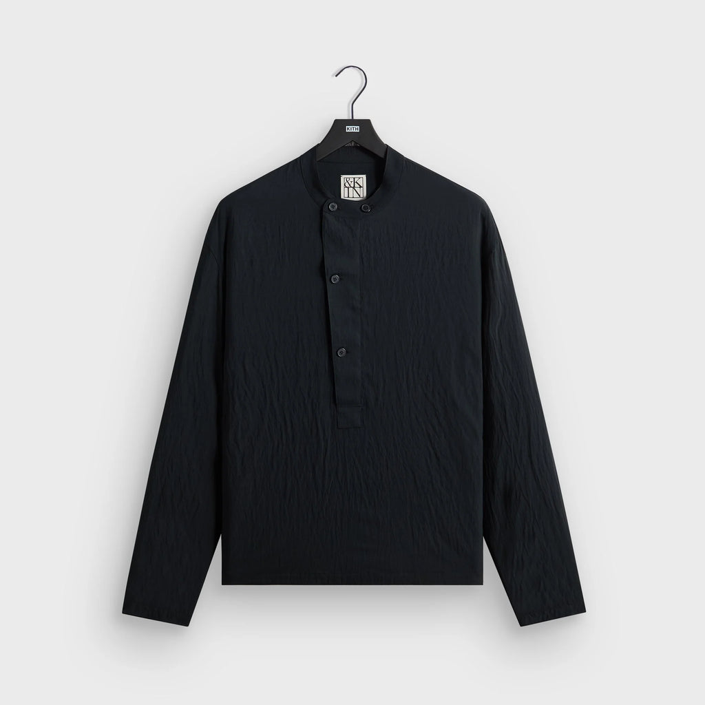 &Kin Wrinkle Cupro Leven Shirt - Black
