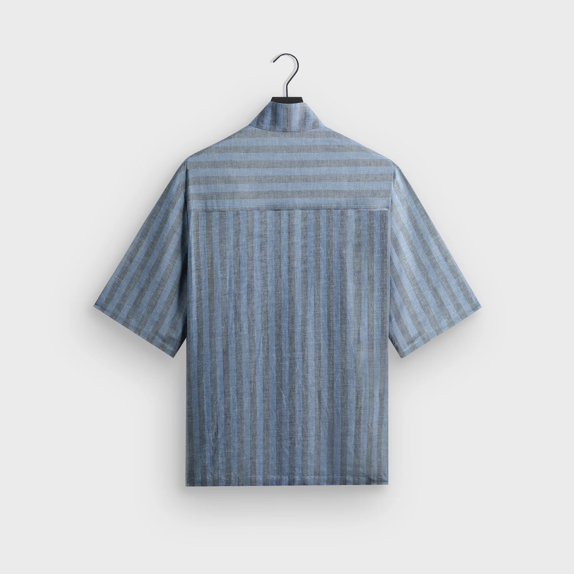 Kith Spun Silk Linen Stripe Colton Zip Front Shirt - Guide