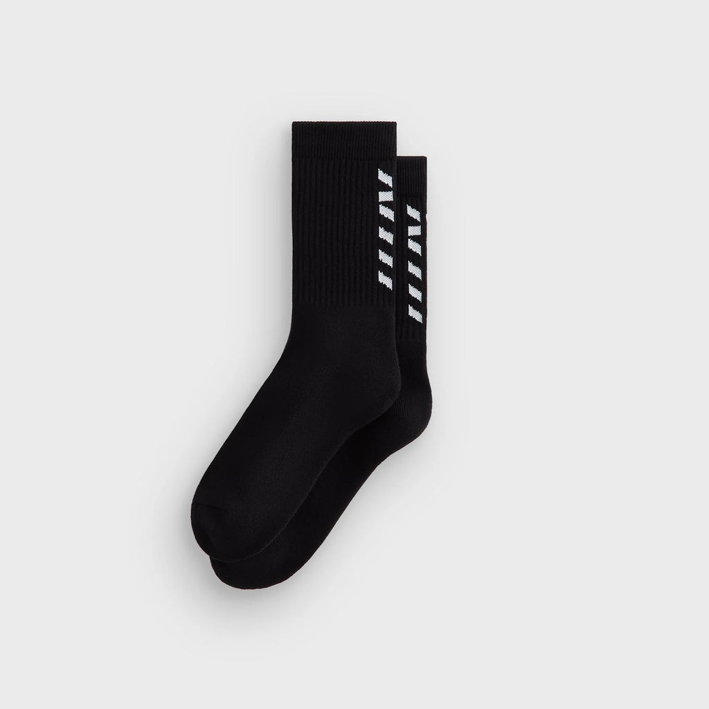 Kith Fast Logo Cotton Crew Socks - Black