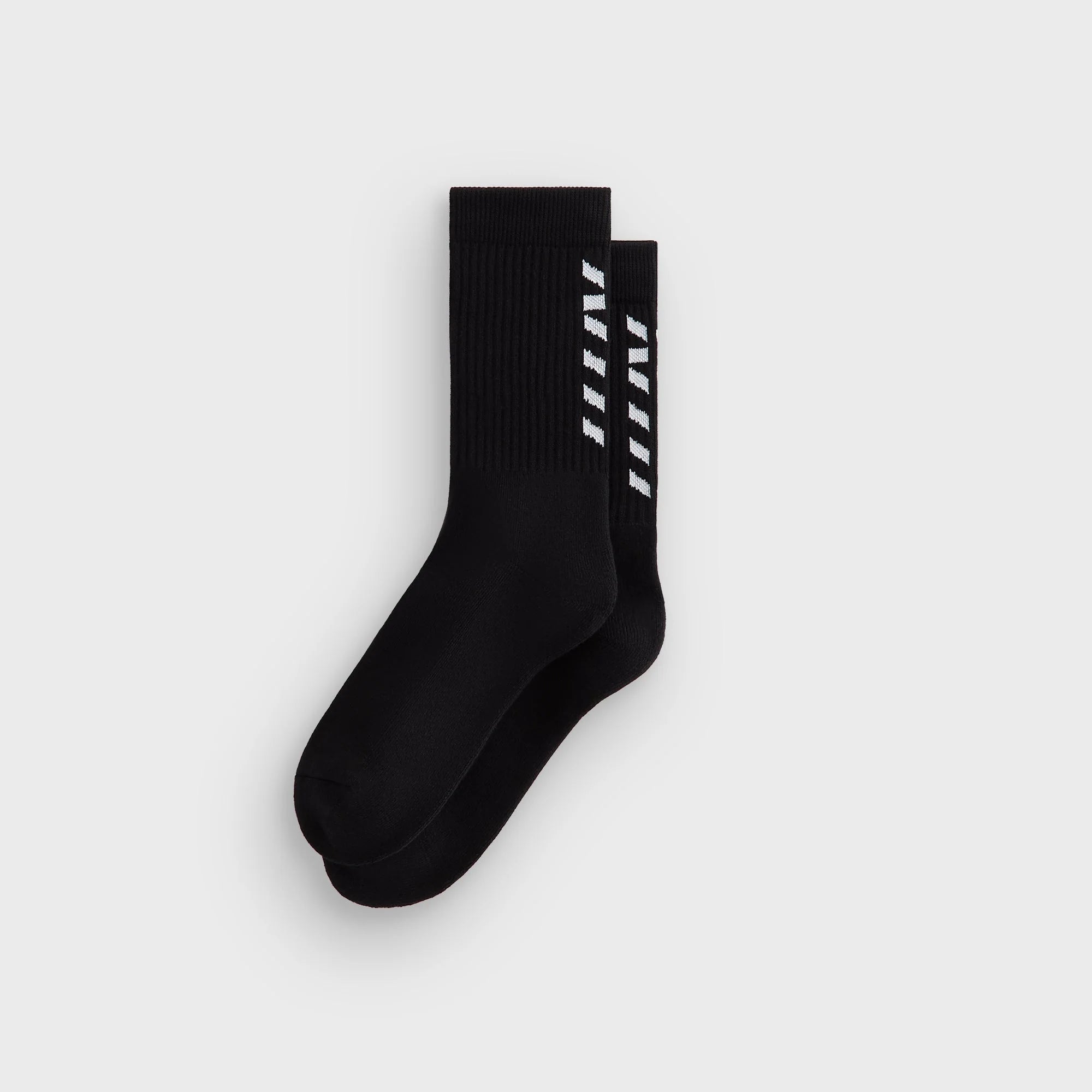 Kith Fast Logo Cotton Crew Socks - Black