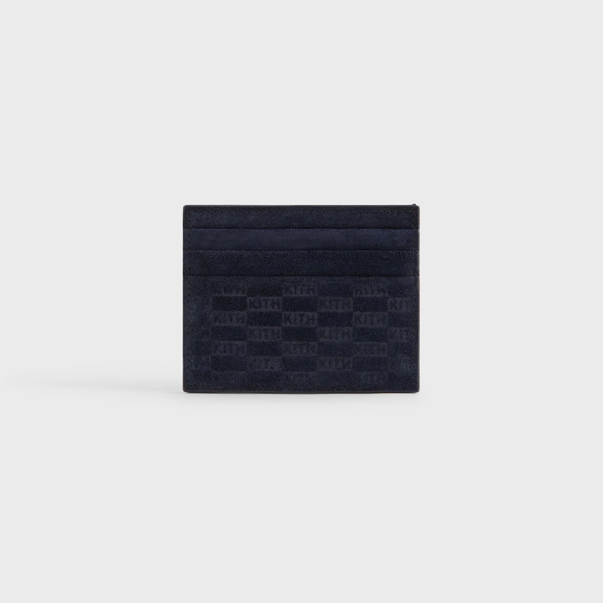 Kith Monogram Suede Card Holder - Ink