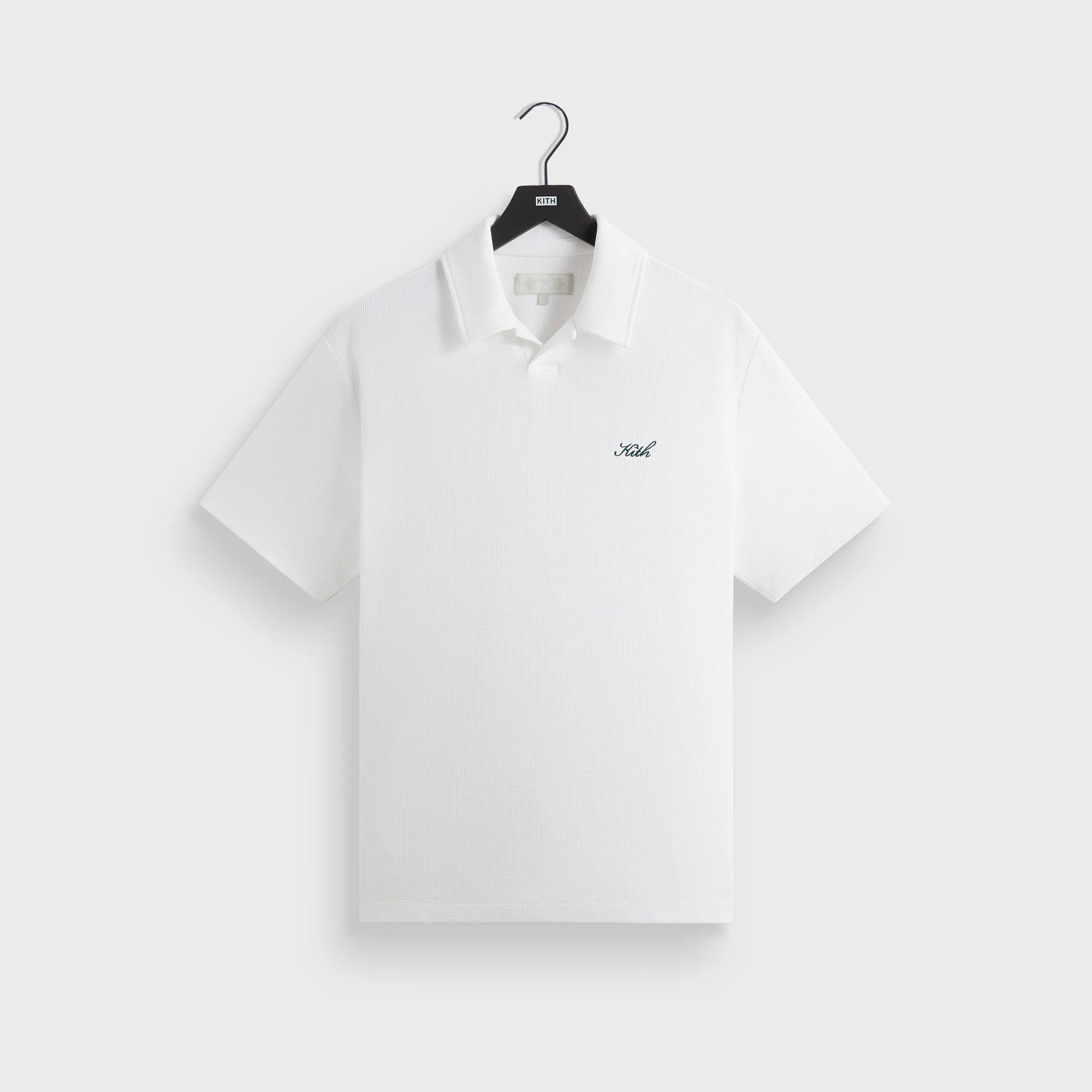 Kith Micro Waffle Drew Polo Shirt - White