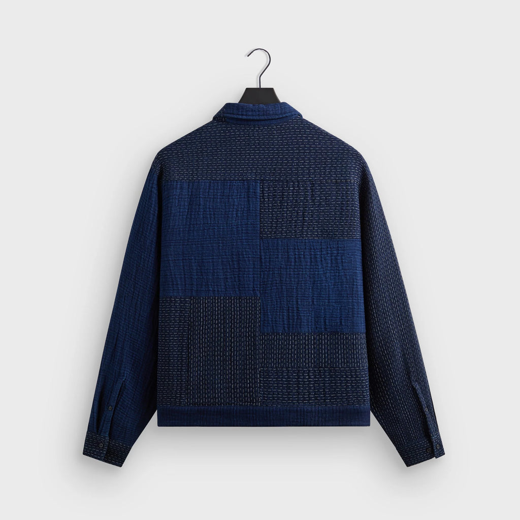 Kith Stitched Patchwork Connor Blouson Jacket - Dark Indigo