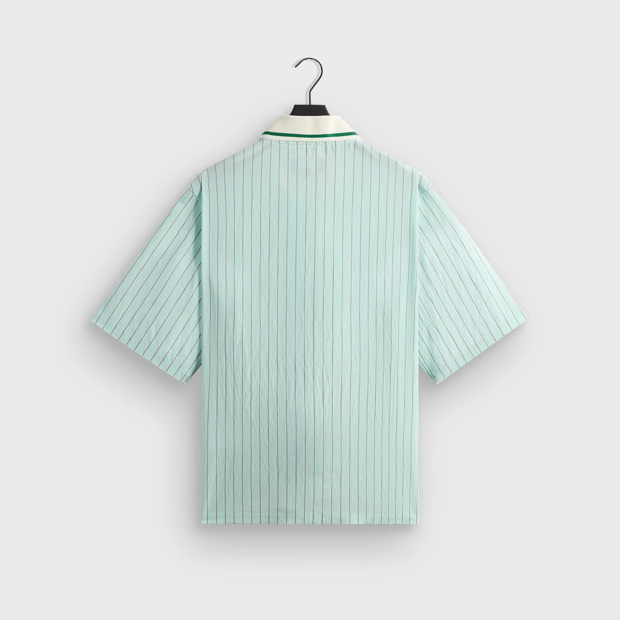 Kith Striped Poplin Thompson Zip Front Shirt - Breezeway