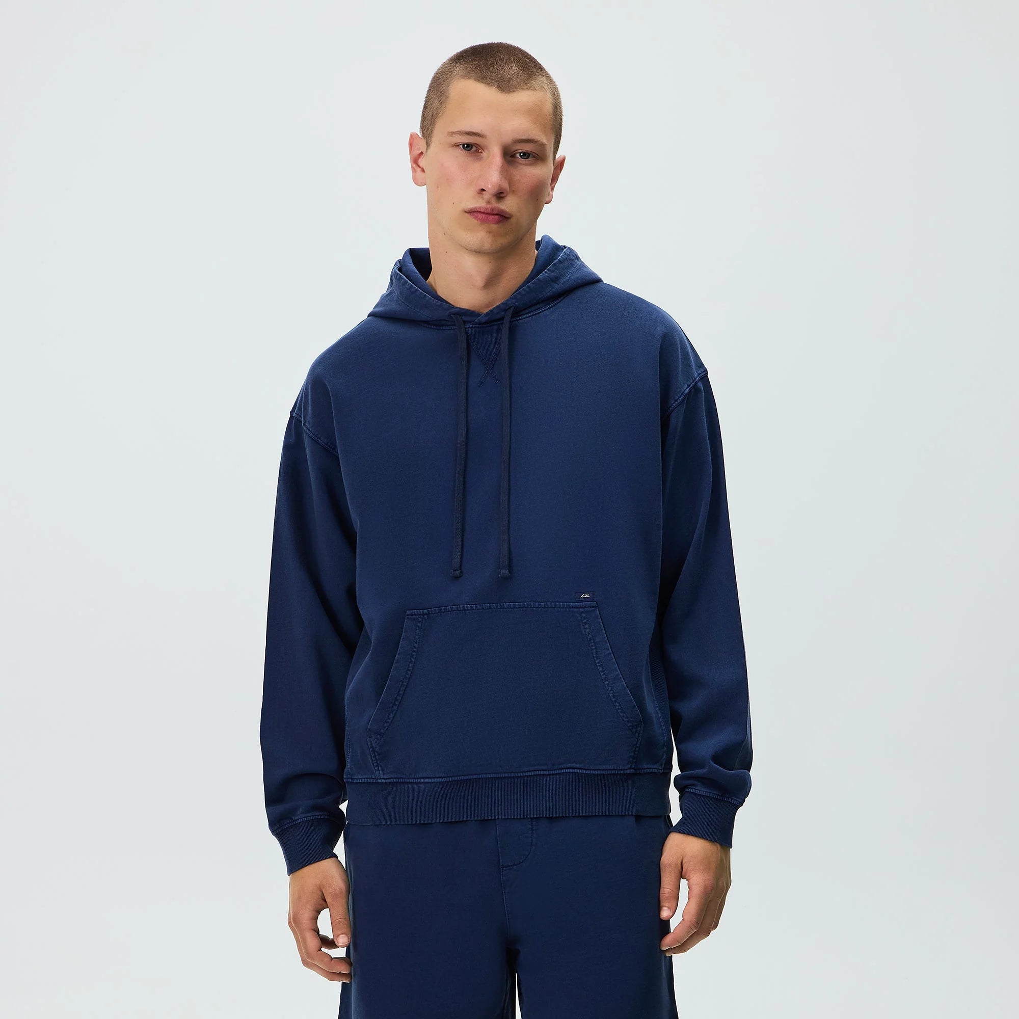 Kith Indigo Micro Fleece Williams III Hoodie - Dark Indigo