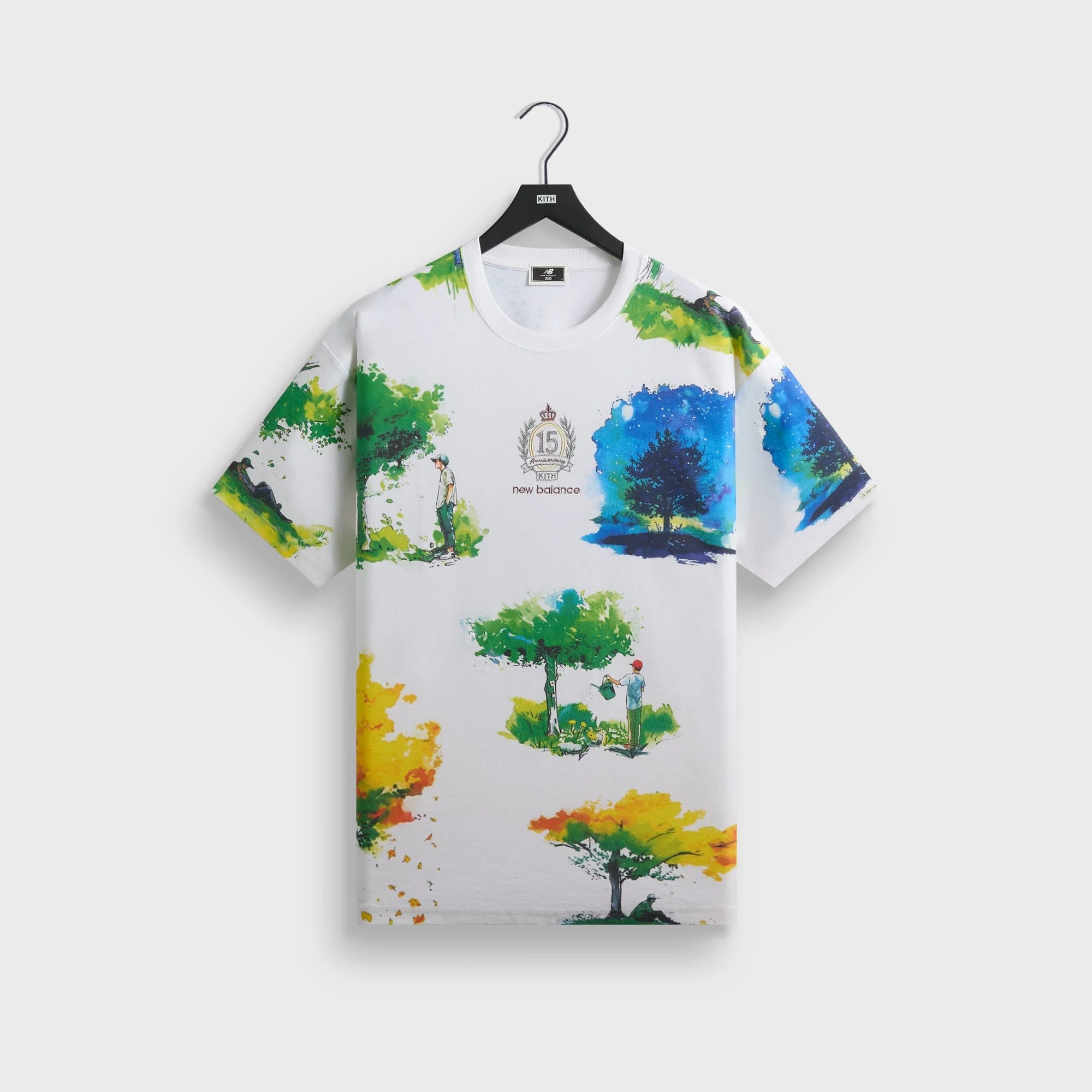 Kith & New Balance Watercolor Quinn Tee - White
