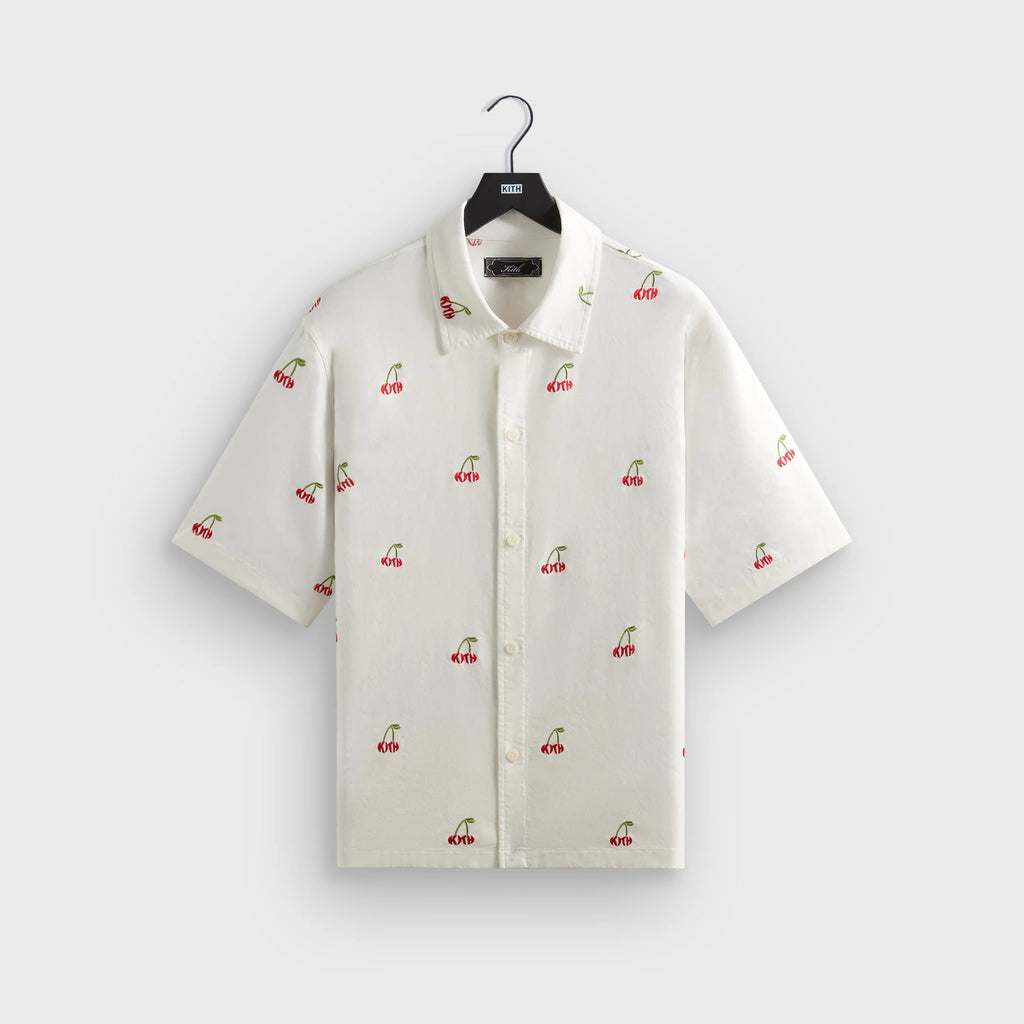 Kith Embroidered Cherry Oxford Cotton Harvey Shirt - Sandrift