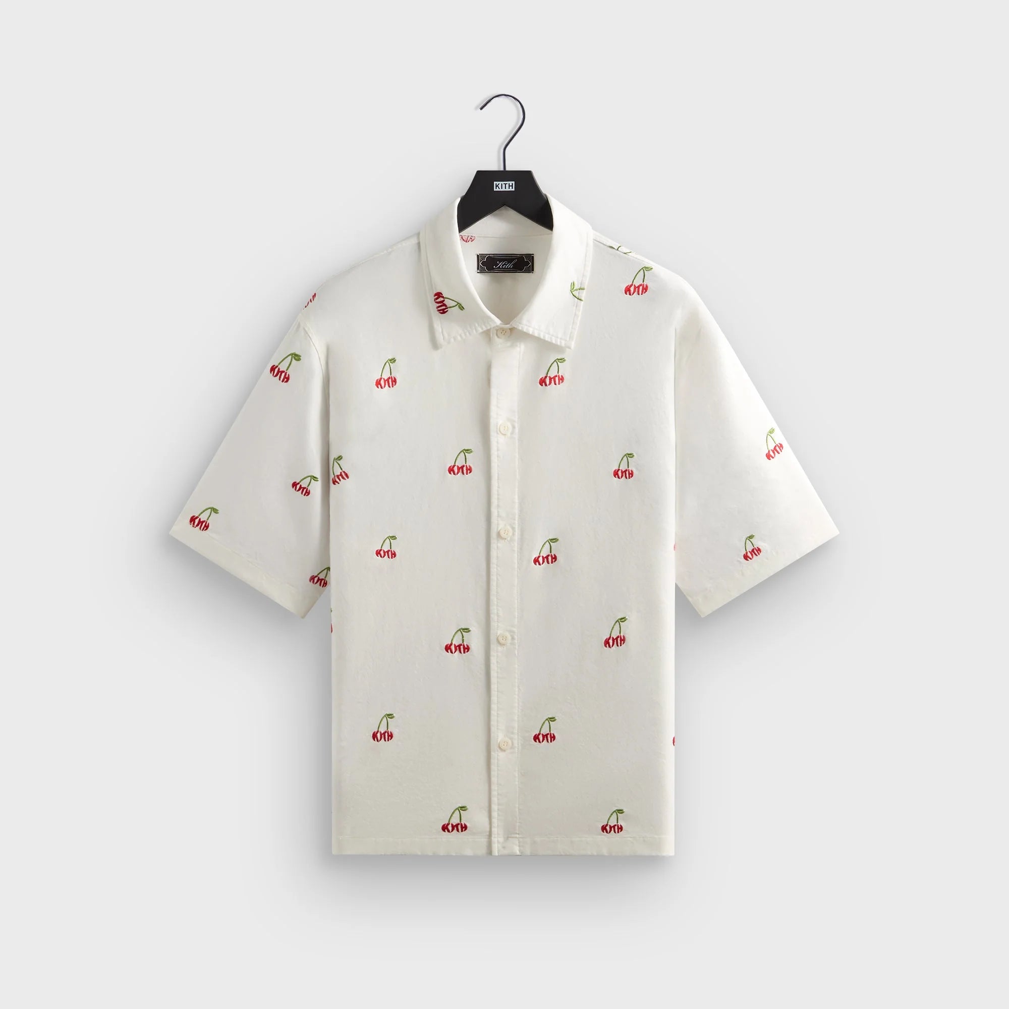 Kith Embroidered Cherry Oxford Cotton Harvey Shirt - Sandrift