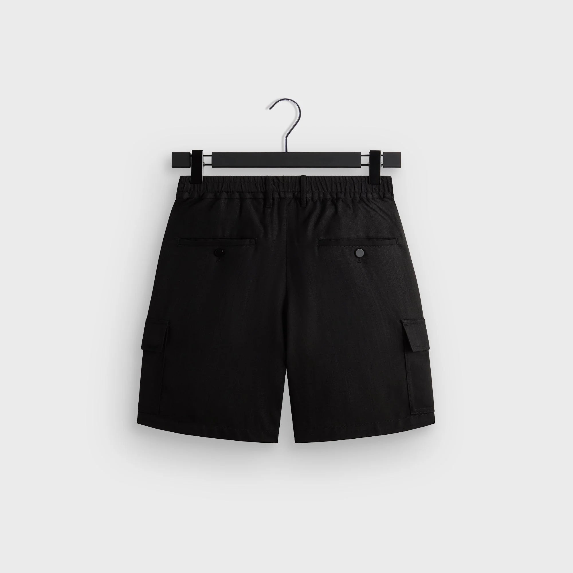 &Kin Textured Viscose Conley Cargo Short - Black