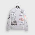 Kith New York To The World Nelson Crewneck - Light Heather Grey
