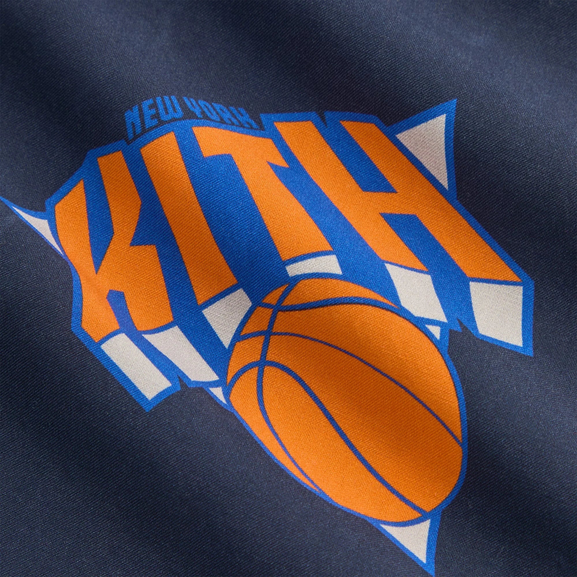Kith for the New York Knicks Playoffs Thompson Camp Collar Shirt - Nocturnal