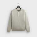 Kith Boucle Harmon Henley Sweater - Light Heather Grey
