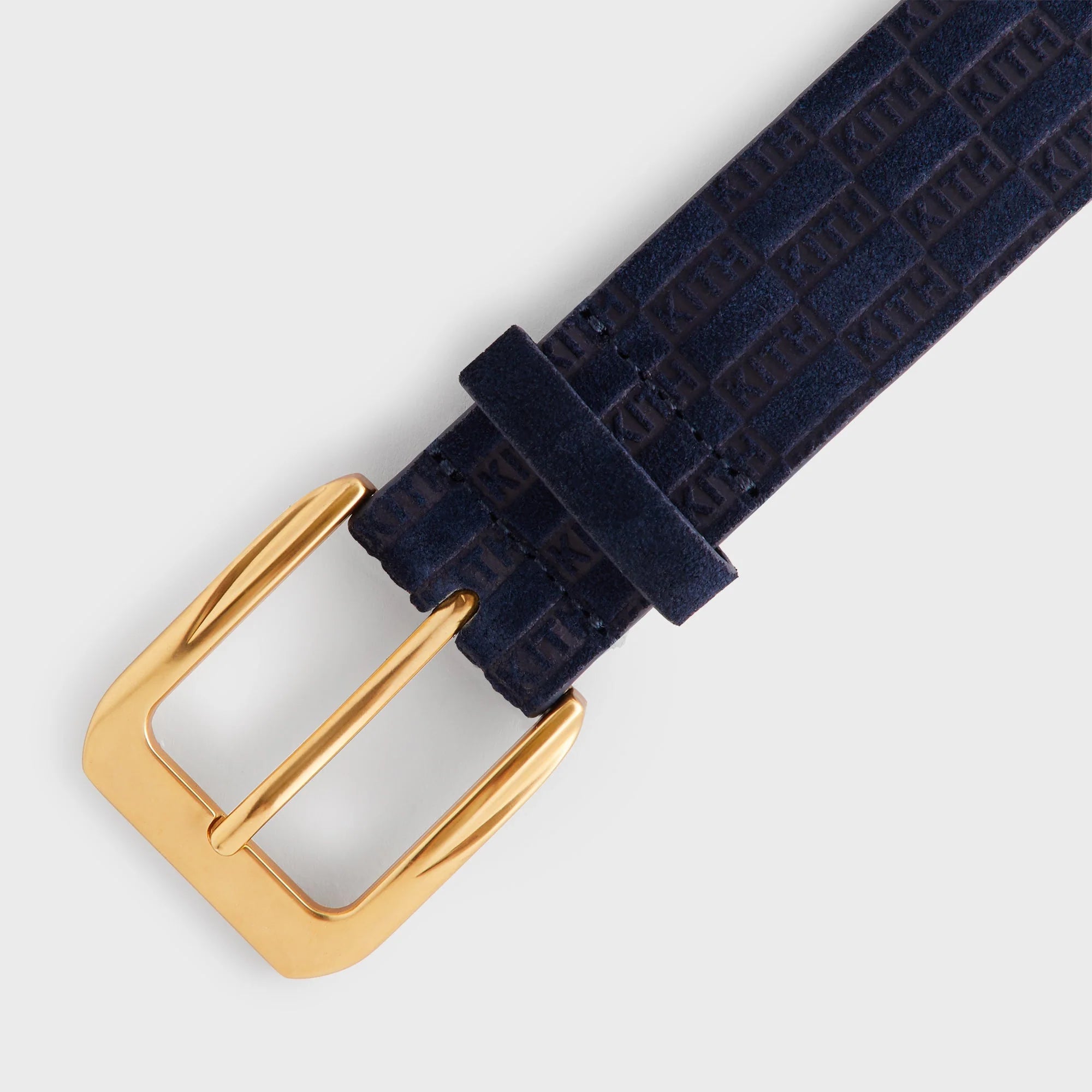 Kith Monogram Suede Leather Belt - Ink