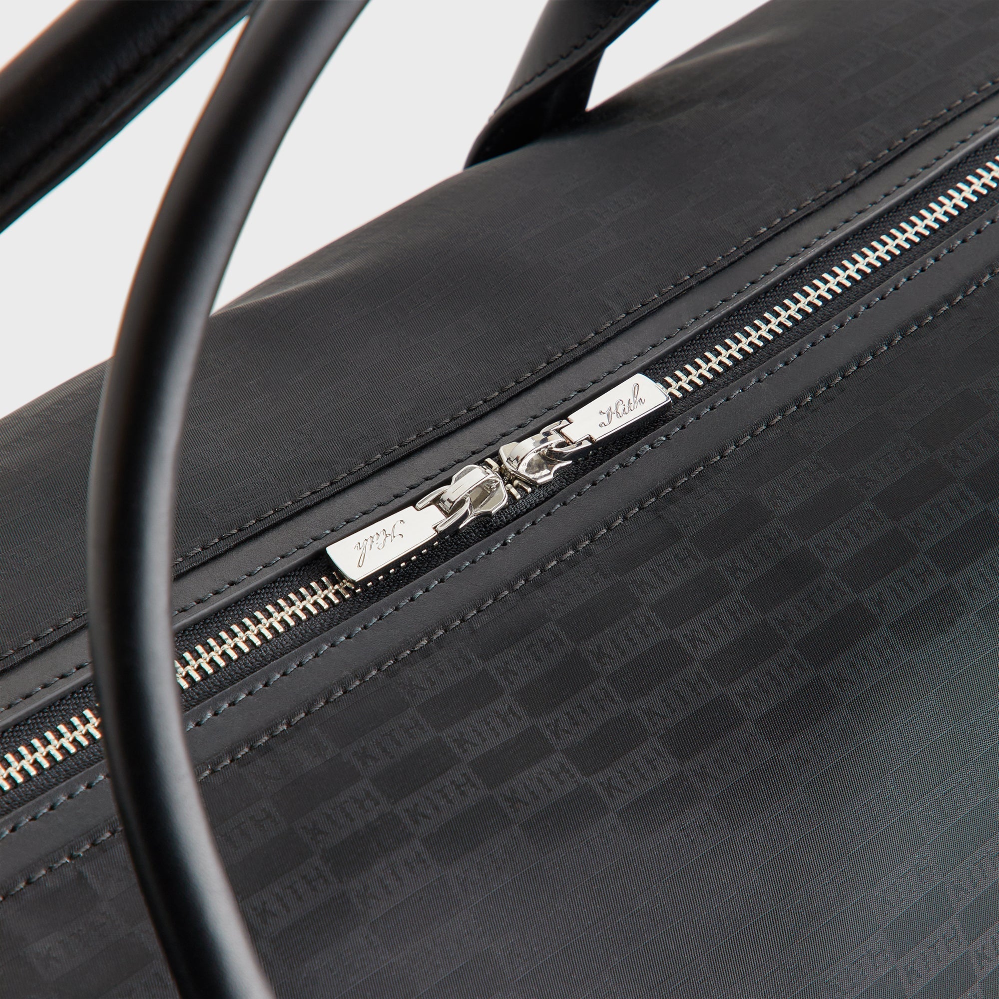 Kith Monogram Nylon Leather Duffle Bag - Black