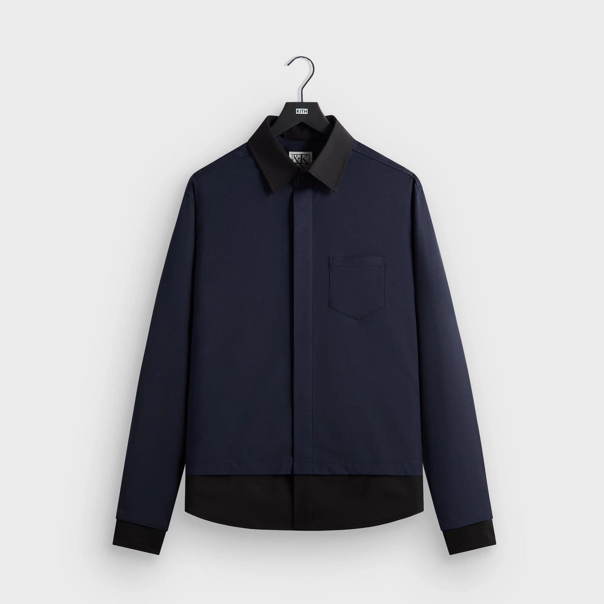 &Kin Tropical Wool Nico Shirt - Nocturnal