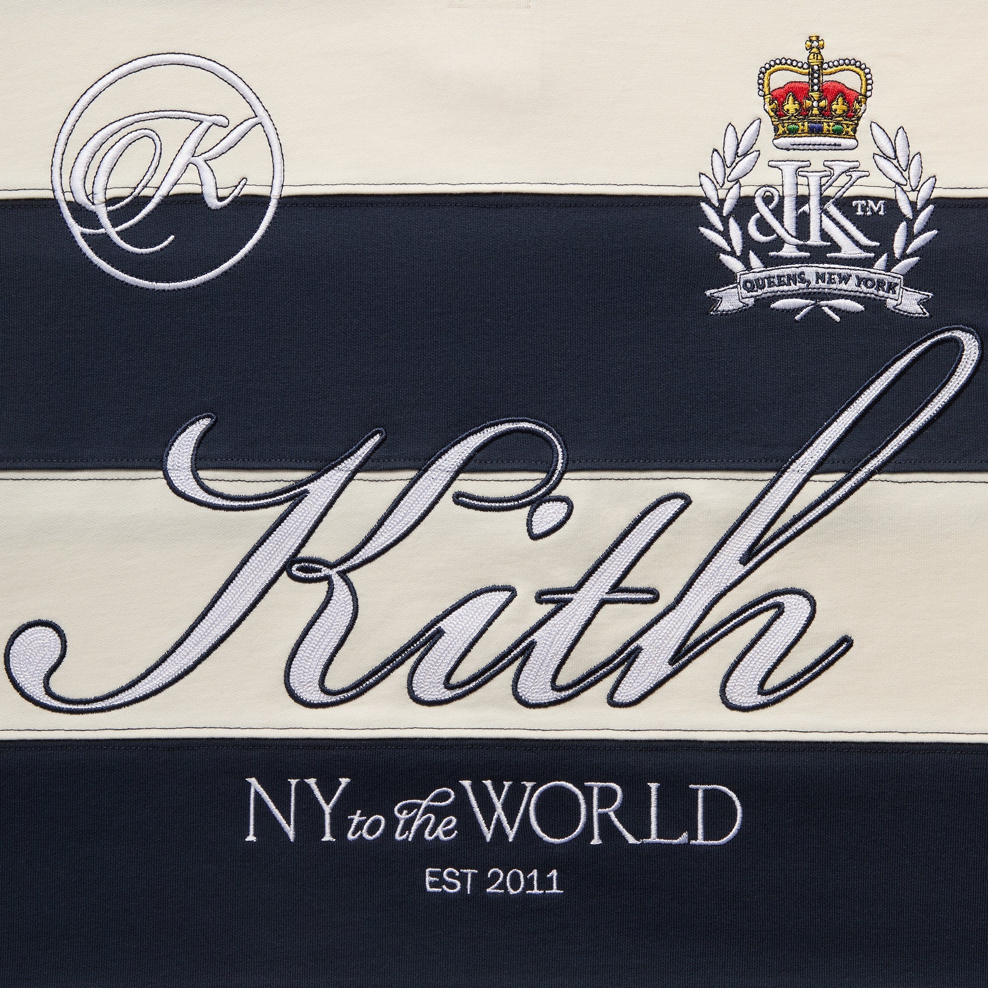 Kith Compact Fleece Striped Rugby - Nocturnal
