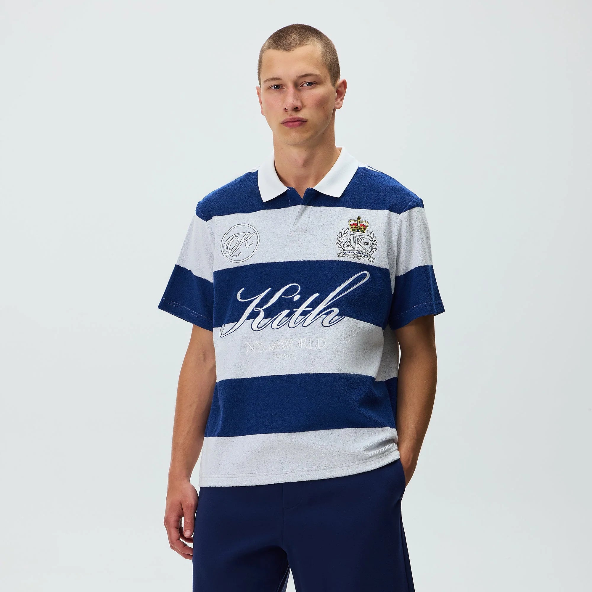 Kith Jacquard Towel Terry Ray Polo - White