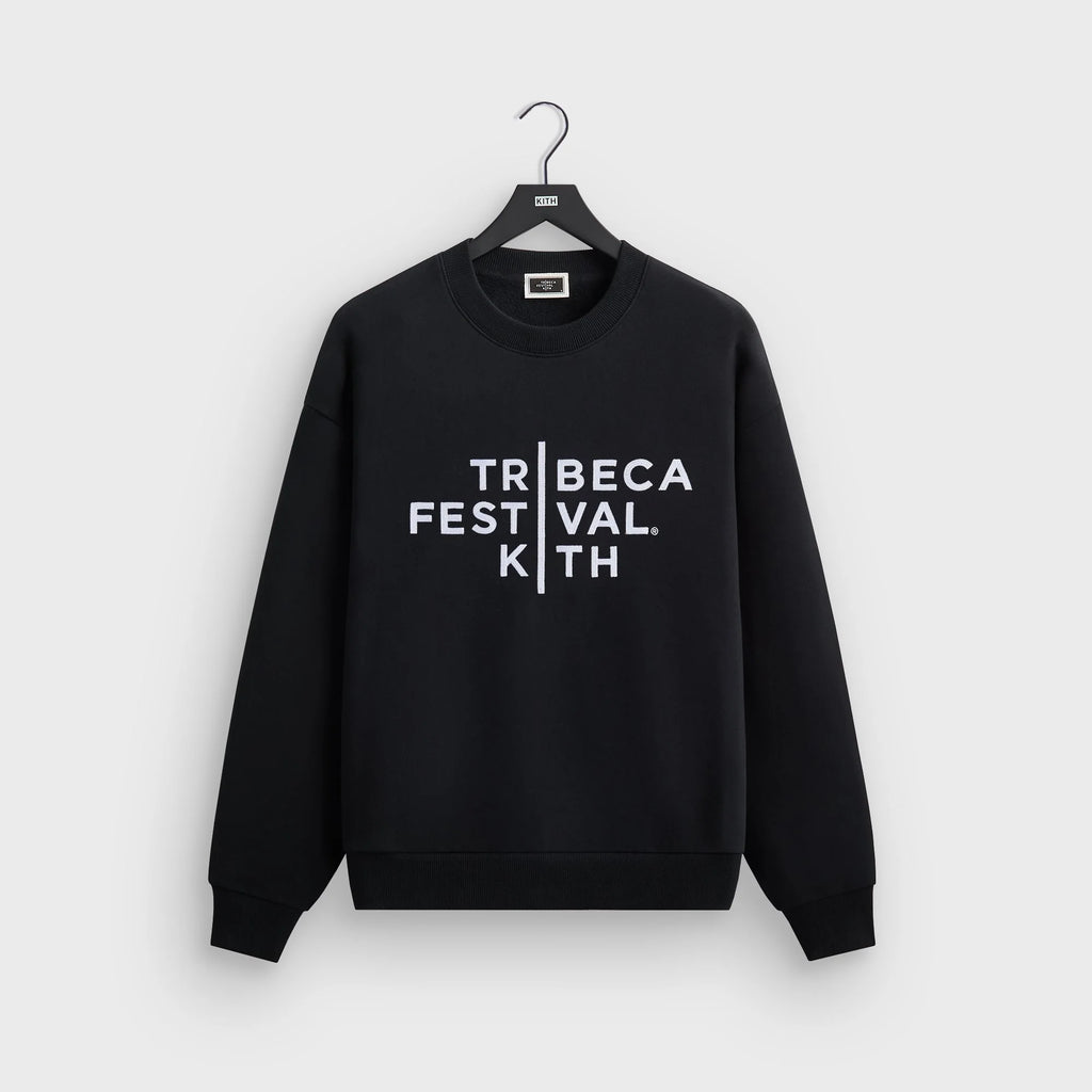 Kith for Tribeca Festival Logo Lockup Nelson Crewneck - Black
