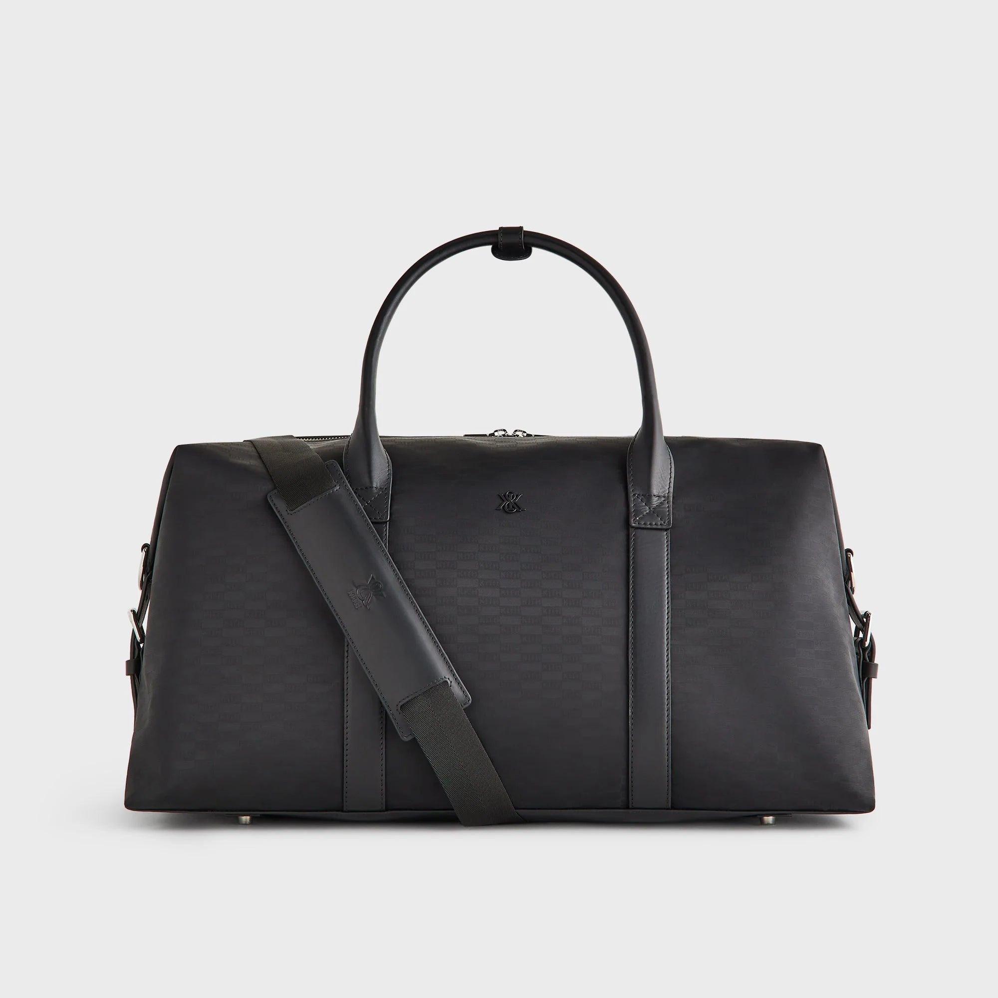 Kith Monogram Nylon Leather Duffle Bag - Black