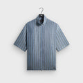Kith Spun Silk Linen Stripe Colton Zip Front Shirt - Guide