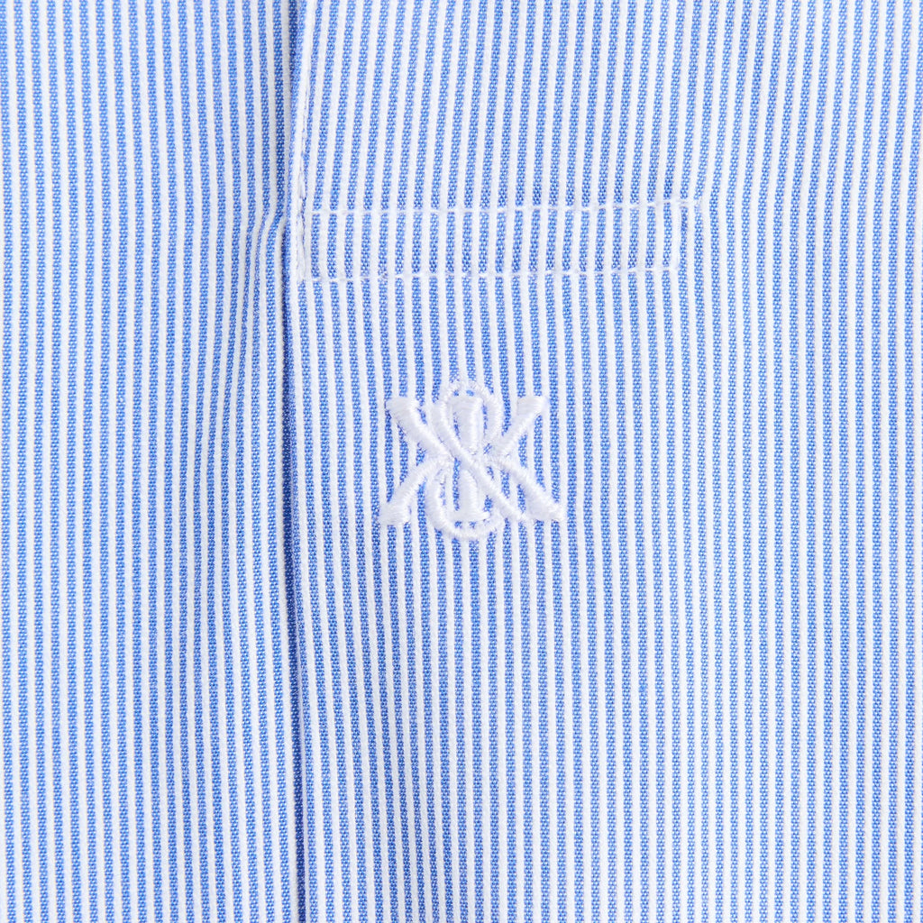 Kith Textured Microstripe Ian Popover Shirt - Marina