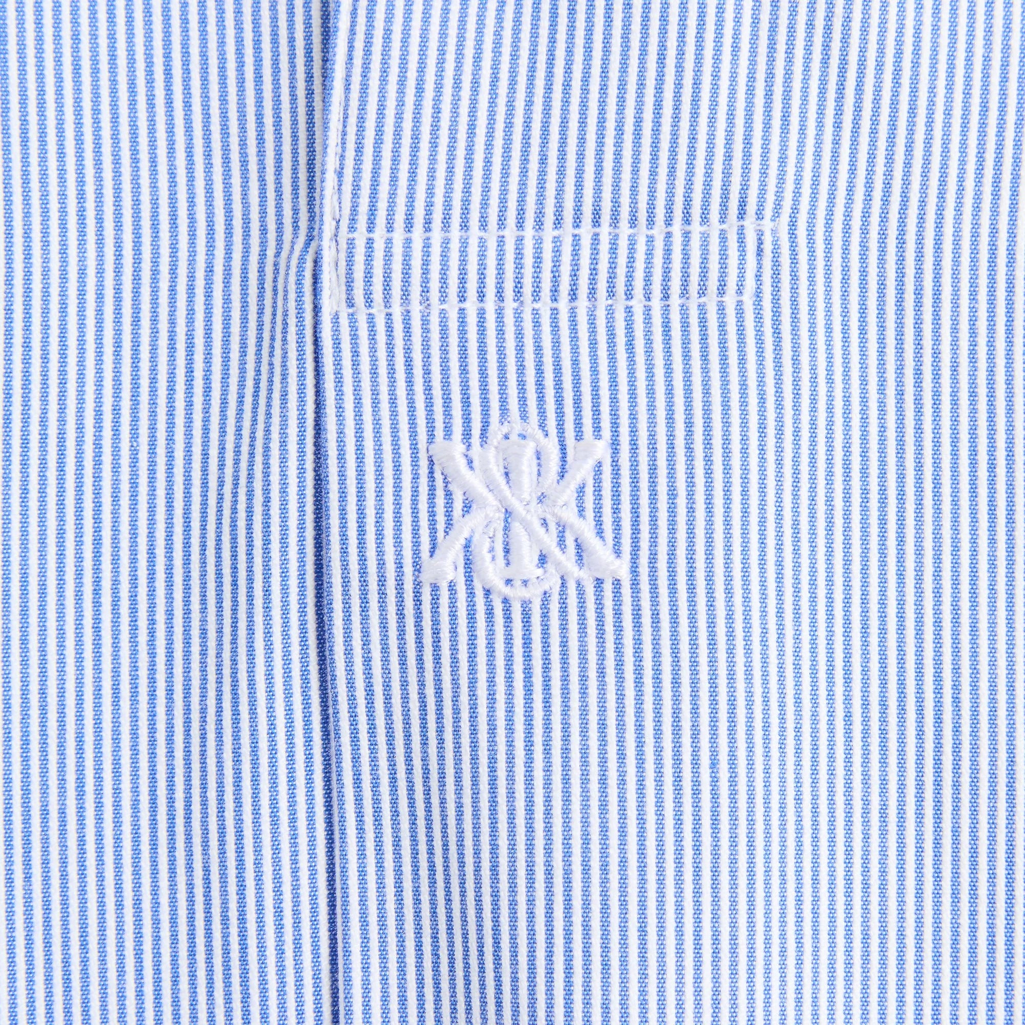Kith Textured Microstripe Ian Popover Shirt - Marina