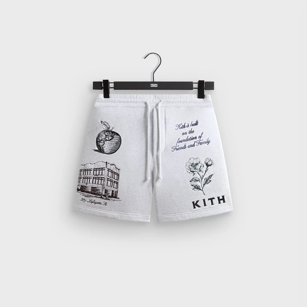 Kith New York To The World Curtis Short - Light Heather Grey