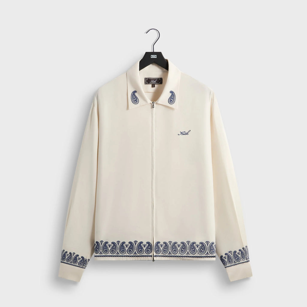 Kith Cupro Linen Zip Front Sanford Shirt - Silk
